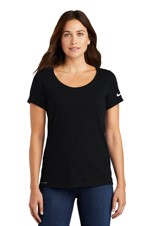 Nike Ladies Dri-FIT Cotton/Poly Scoop Neck Tee NKBQ5234