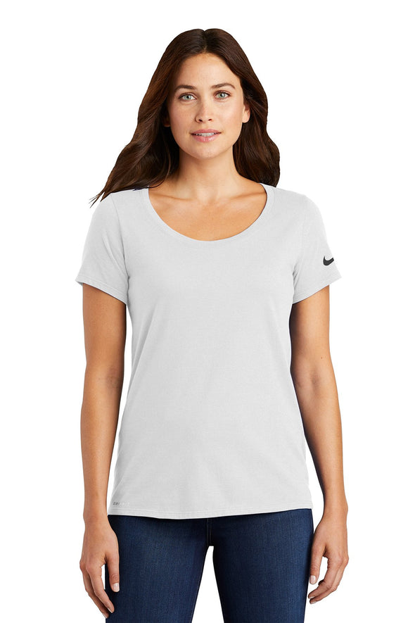 Nike Ladies Dri-FIT Cotton/Poly Scoop Neck Tee NKBQ5234