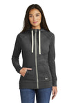 New Era Ladies Sueded Cotton Blend Full-Zip Hoodie. LNEA122