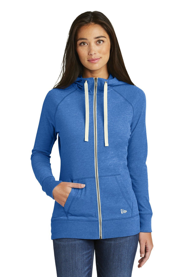 New Era Ladies Sueded Cotton Blend Full-Zip Hoodie. LNEA122