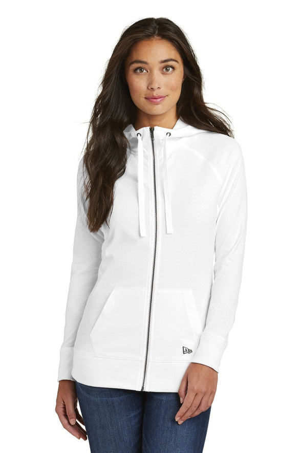 New Era Ladies Sueded Cotton Blend Full-Zip Hoodie. LNEA122
