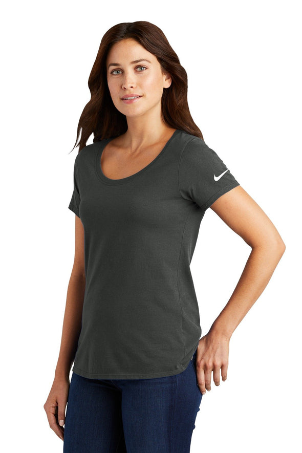 Nike Ladies Dri-FIT Cotton/Poly Scoop Neck Tee. NKBQ5234