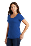 Nike Ladies Dri-FIT Cotton/Poly Scoop Neck Tee. NKBQ5234