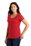 Nike Ladies Dri-FIT Cotton/Poly Scoop Neck Tee. NKBQ5234