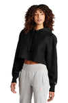 Champion Women's Reverse Weave Cropped Cut-Off Hooded Sweatshirt RW01W