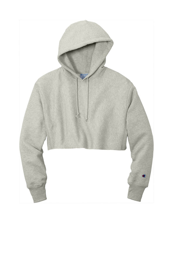 Champion Women's Reverse Weave Cropped Cut-Off Hooded Sweatshirt RW01W
