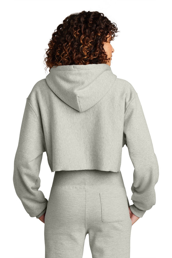 Champion Women's Reverse Weave Cropped Cut-Off Hooded Sweatshirt RW01W