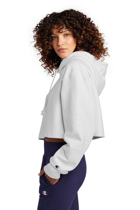 Champion Women's Reverse Weave Cropped Cut-Off Hooded Sweatshirt RW01W